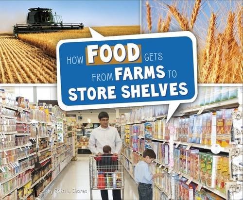 How Food Gets from Farms to Shop Shelves (Pebble Plus: Here to There) by Shores | Erika L.