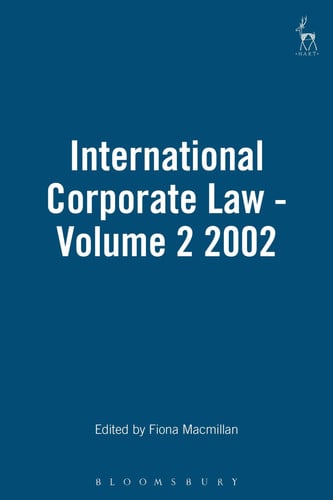 International corporate law. Vol. 2 by Fiona Macmillan