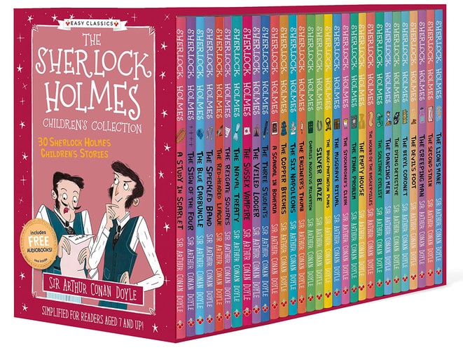 Sherlock Holmes Children’s Collection: 30 Book Box Set (Easy Classics) by Sir Arthur Conan Doyle, Stephanie Baudet