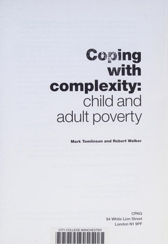 Coping with Complexity: Child and Adult Poverty by Mark Tomlinson