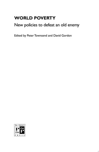 World Poverty New Policies to Defeat an Old Enemy (shelfworn) by Peter Townsend | David Gordon