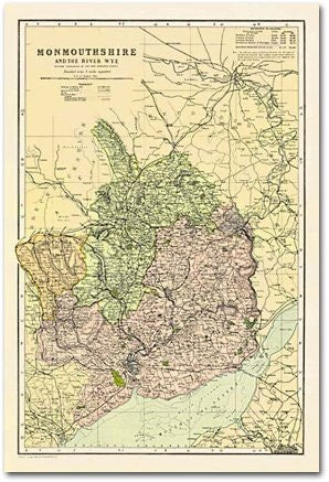 Monmouthshire (1900): Cassini Historical Map, Rolled (BCO-MON) by unknown author