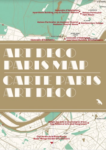 Art Deco Paris Map: Carte Paris Art Deco by Robin Wilson
