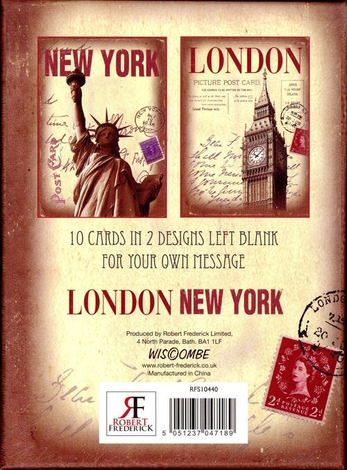 London / New York (10 cards in 2 designs) by -