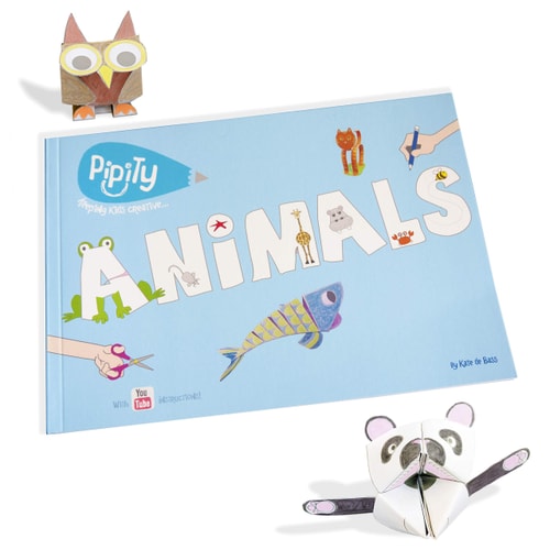 Pipity Animals with 25 Animals to colour, create & play with. by Kate de Bass