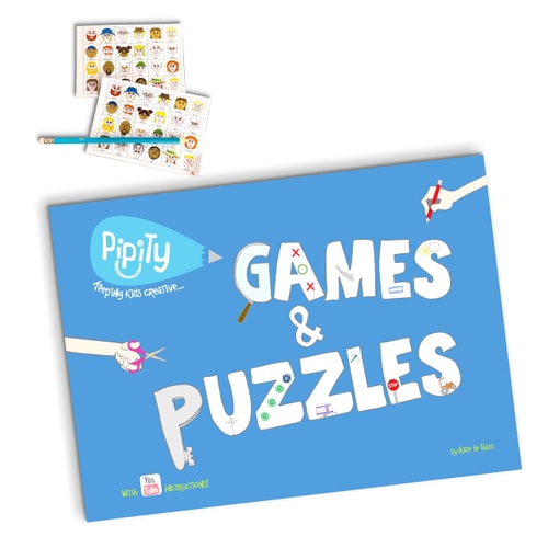 Pipity Spiele- und Puzzle-Aktivitätsbuch – mit „How to Play“-YouTube-Videos von Kate de Bass