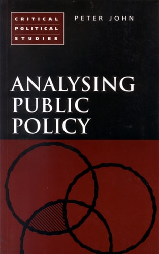 Analysing Public Policy (shelf worn) by Peter John