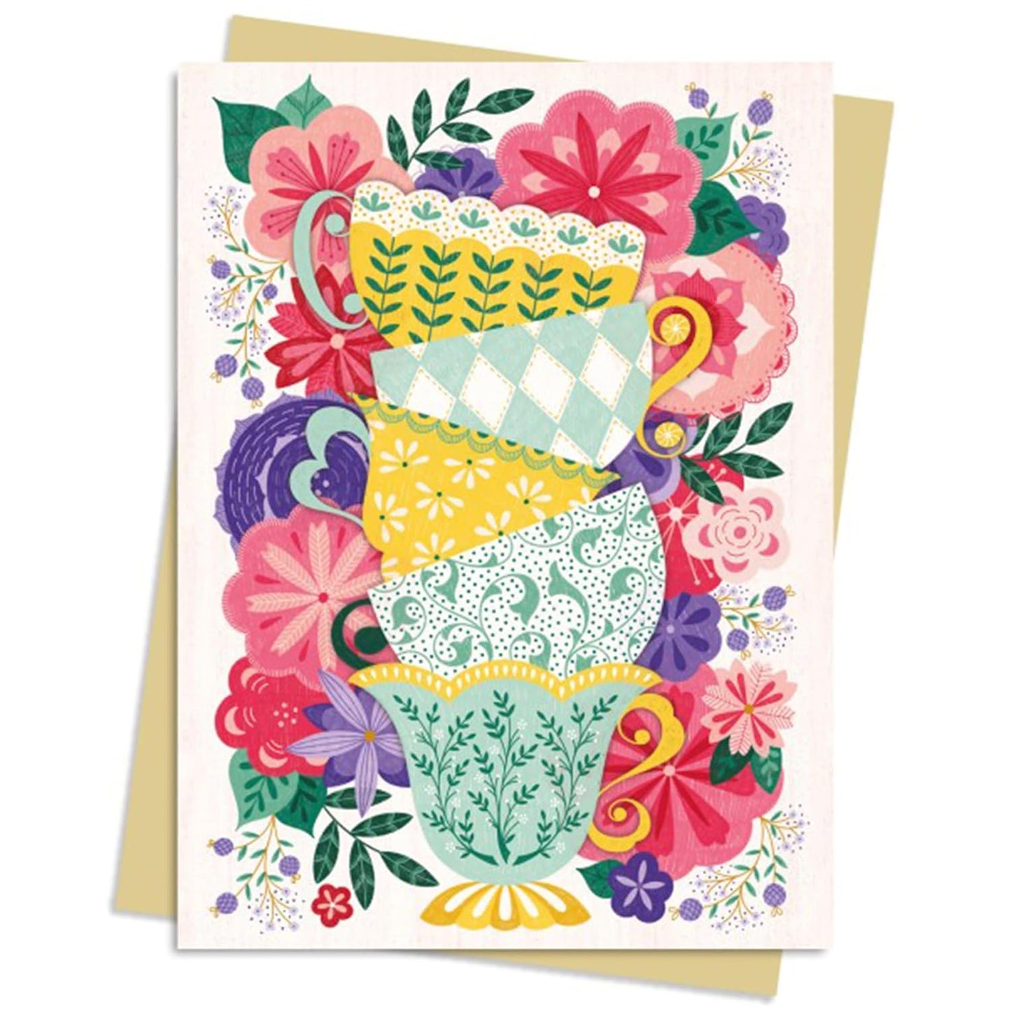Jenny Zemanek: Teacups Greetings Card Pack: Pack of 6 by Flame Tree Studio (cor)