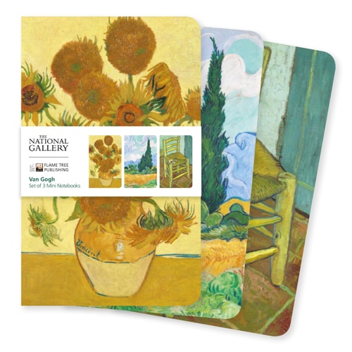 (TXS) National Gallery: Van Gogh Set of 3 Mini Notebooks by Flame Tree Studio
