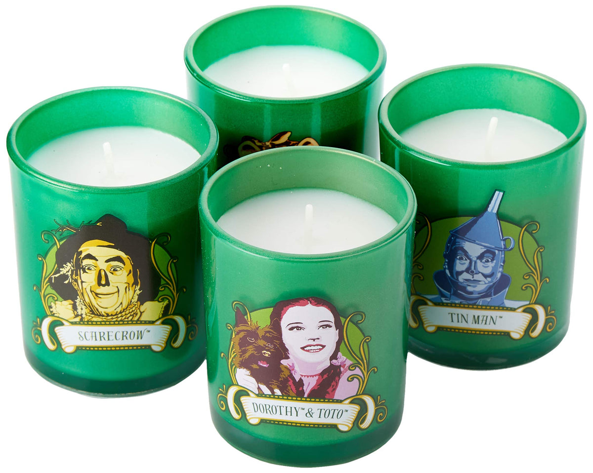 Der Zauberer von Oz Votivkerzen-Set aus Glas: 4er-Set (Leuchten) von Insight Editions