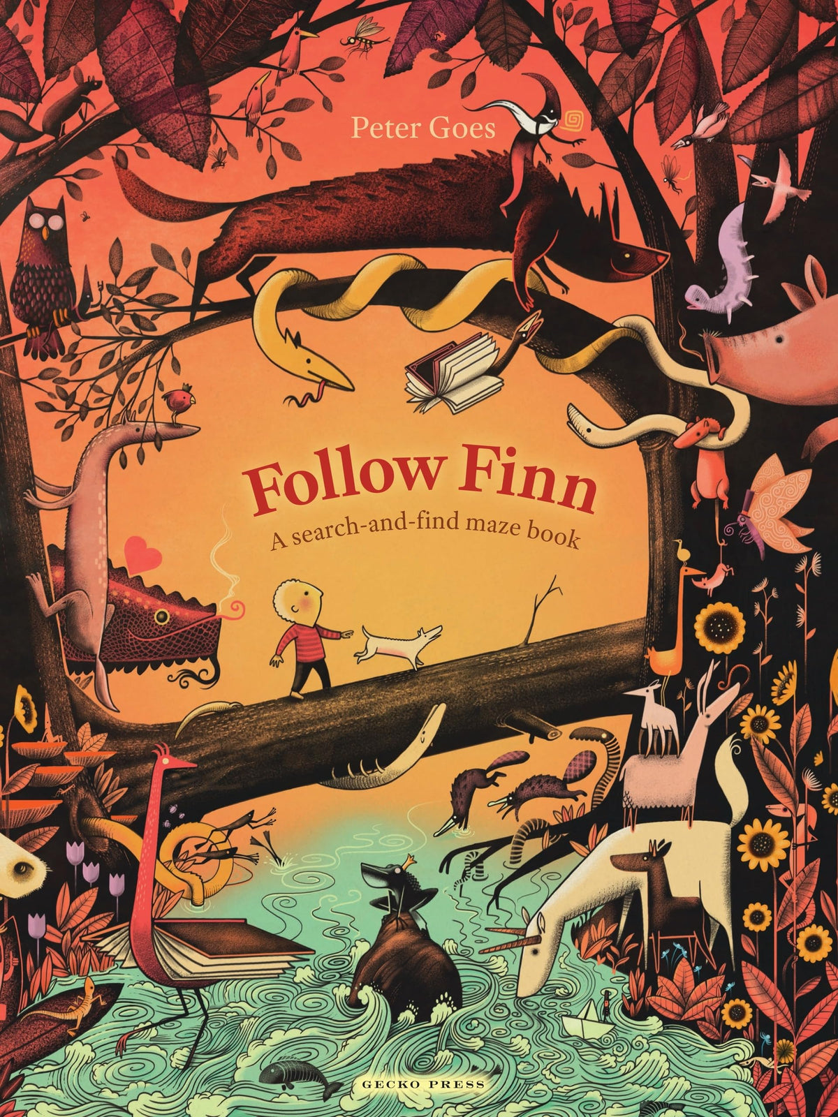 Follow Finn: Ein Such- und Finde-Labyrinthbuch von Peter Goes