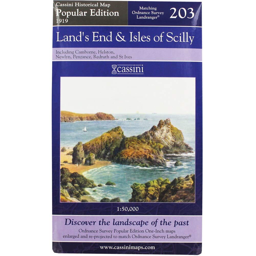 Populäre Ausgabe 1919 – Land's End & Isles of Scilly (OS203) (Cornwall) von Historical Map