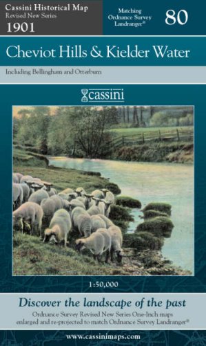 Überarbeitete Serie 1901 – Cheviot Hills & Kielder Water (OS80) (Northumberland) von Historical Map