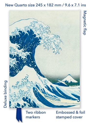 (TXS) Katsushika Hokusai: The Great Wave Quarto Journal by Flame Tree Studio