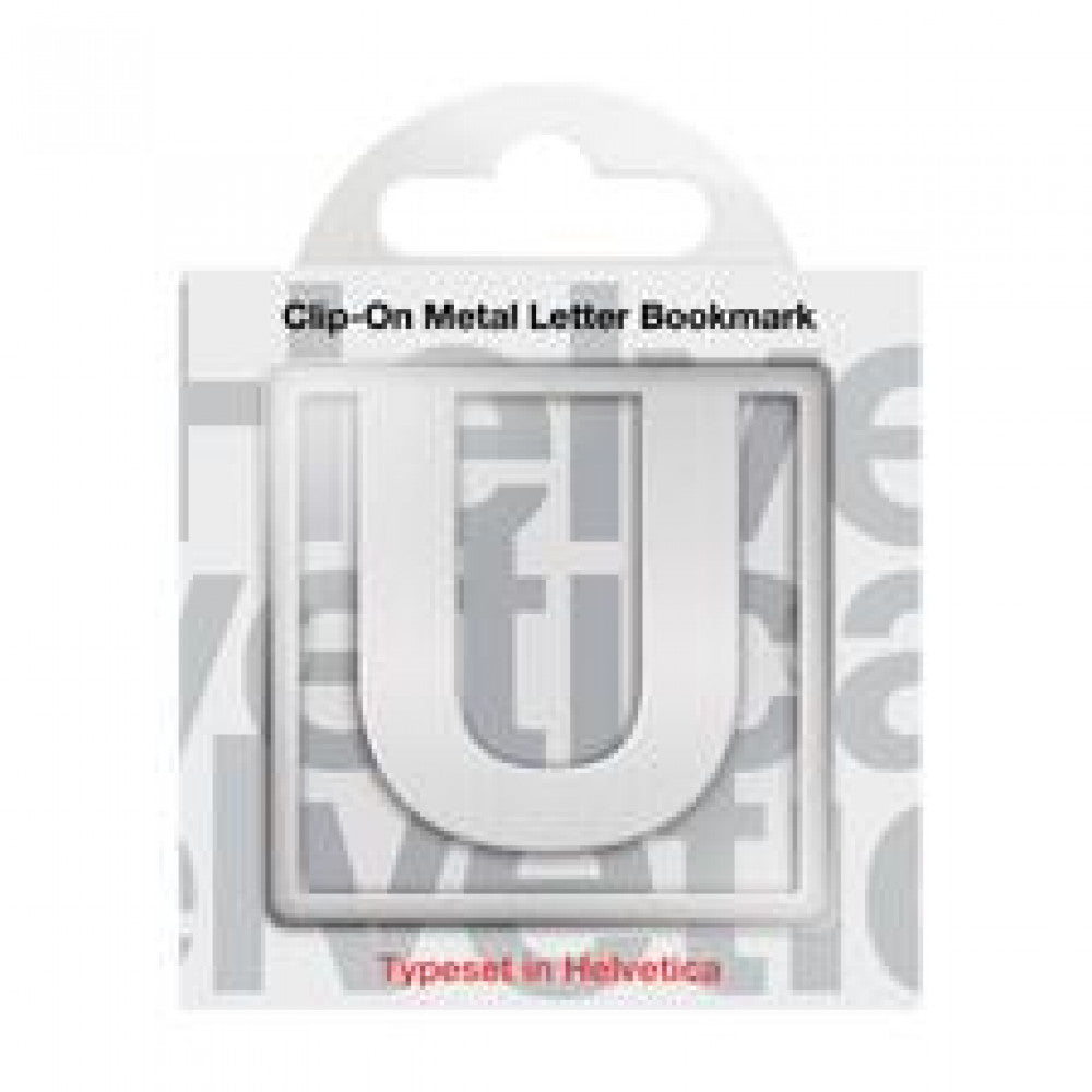 Helvetica Metall-Lesezeichen zum Anklipsen – U von –
