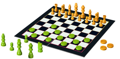Ridley's Games Room: Chess & Checkers (orange & green edition) by Ridleys