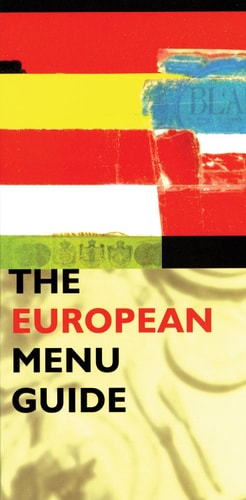 The European Menu Guide (Shelfworn) by Sarah Jane Evans | Gill Rowley