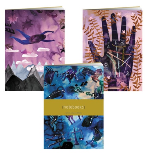 (TXS) Practical Magic Notebooks: Set Of 3 Blank Notebook by  Katie Vernon (Artist)
