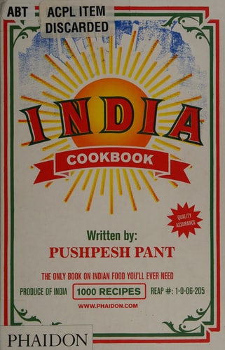 India: The Cookbook by Pushpesh Pant