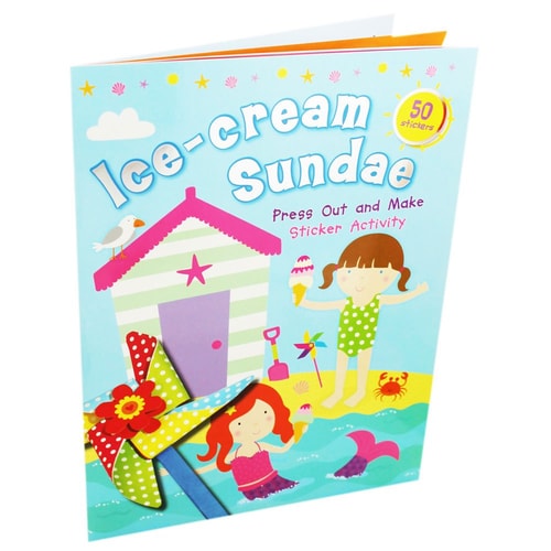 Ice-cream Sundae Press Out and Make Sticker Activity by Dereen Taylor