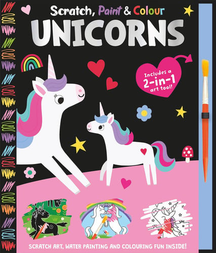 Scratch, Paint & Colour Unicorns by Georgie Taylor