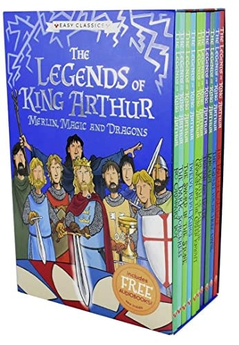 The Legends of King Arthur: Merlin, Magic, and Dragons: 10 Book Box Set (Easy Classics) by Tracey Mayhew