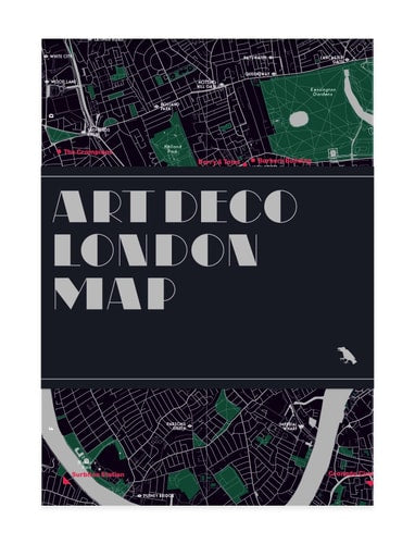 Art Deco London Map by Henrietta Billings | Blue Crow Media