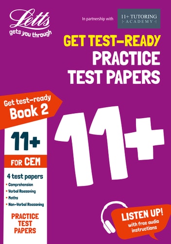 Letts 11+ Success Practice Test Papers Book 2, Inc. Audio Download: For The CEM Tests by The 11 Plus Tutoring Academy