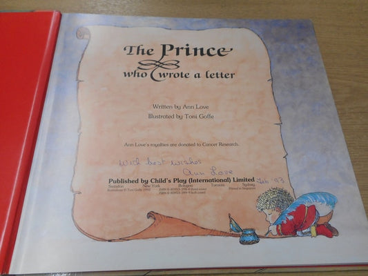 Prince who Wrote a Letter by Ann Love