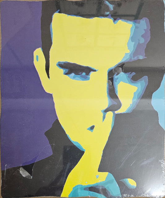 Board-mounted music paintings: Robbie Williams by -