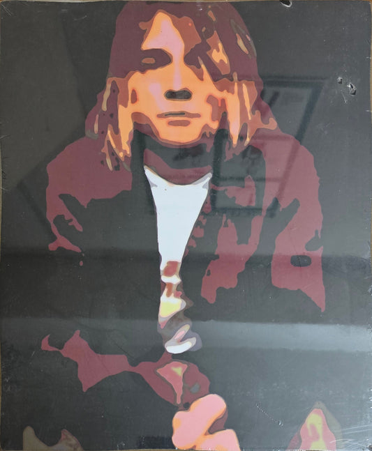 Board-mounted music paintings: Kurt Cobain (Nirvana) by -