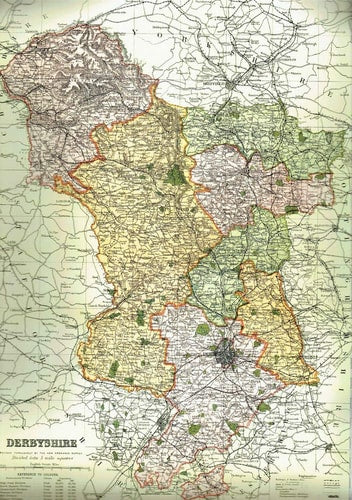 Derbyshire (1900): Cassini Historical Map, Rolled (BCO-DER) by unknown author