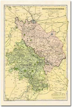 Huntingdon (1900): Cassini Historical Map, Rolled (BCO-HUN) by unknown author