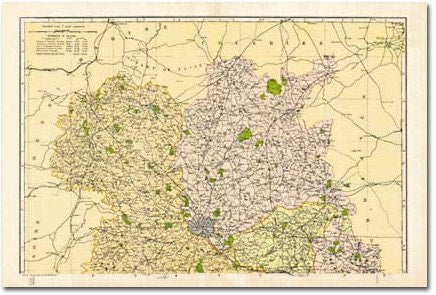 Shropshire - North (1900): Cassini Historical Map, Rolled (BCO-SAN) by unknown author