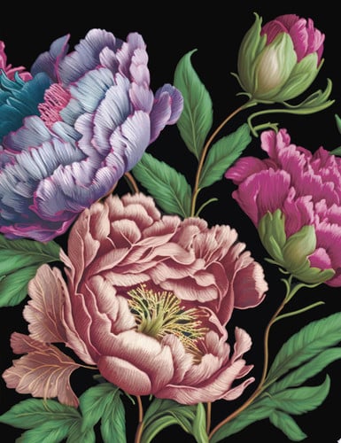 Peonies Journal Lined Pages and Sprayed Edges by Editors of Chartwell Books