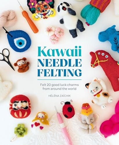 Kawaii Needle Felting Felt 20 Good Luck Charms from Around the World by Héléna Zaïchik