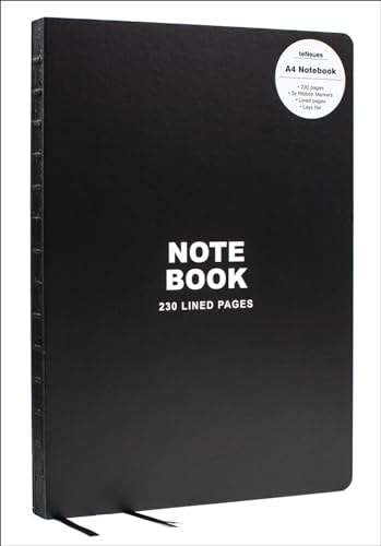 teNeues - Notebook Hardcover A4 - 230 Lined Pages with Lay Flat Binding, Classic Black: A4 Notebook: A4 Notebook by Teneues Publishing (cor)
