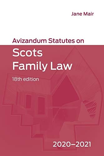 Avizandum Statutes on Scots Family Law: 2020-21 (shelfworn) by Jane Mair