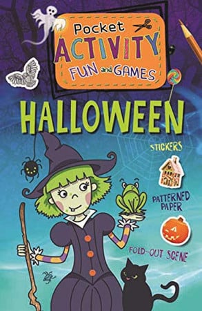 Halloween Pocket Activity Fun and Games Games, Puzzles, Fold-Out Scenes, Patterned Paper, Stickers! by William Potter