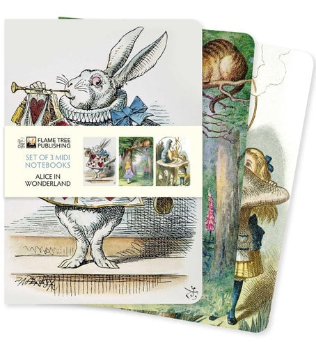 (TXS) Alice In Wonderland Midi Notebook Collection by Flame Tree Studio
