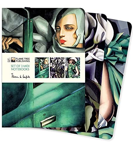 (TXS) Tamara de Lempicka: Set of 3 MIDI Notebooks by Flame Tree Studio