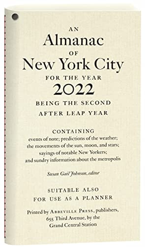 An Almanac of New York City for the Year 2022 by Johnson | Susan Gail