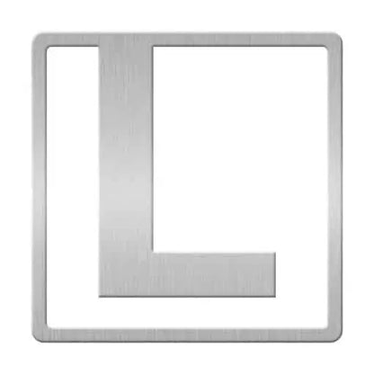 Helvetica Clip-On Metal Letter Bookmark - L by -