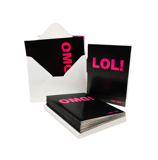 OMG! / LOL! Text Talk Magnetic Envelope Box (16 cards & envelopes) by -