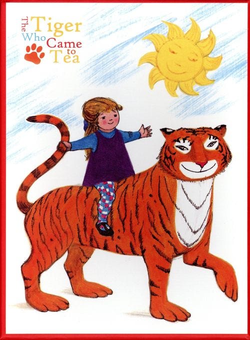 Tiger Who Came To Tea (10 cards in 2 designs) by -