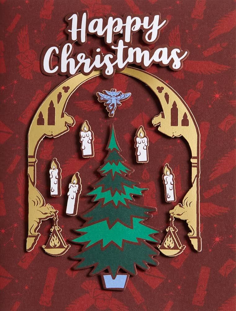 Harry Potter-great Hall Christmas Ornament Embellished Card holiday by Insight Editions