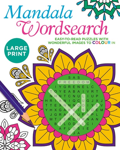 Large Print Mandala Wordsearch by -