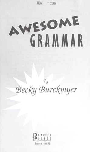 Awesome Grammar by Becky Burckmyer