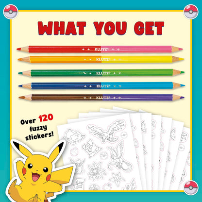 Pokemon Color Your Own Fuzzy Stickers by Klutz Press
