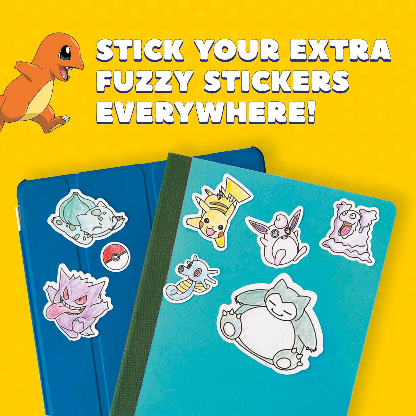 Pokemon Color Your Own Fuzzy Stickers by Klutz Press